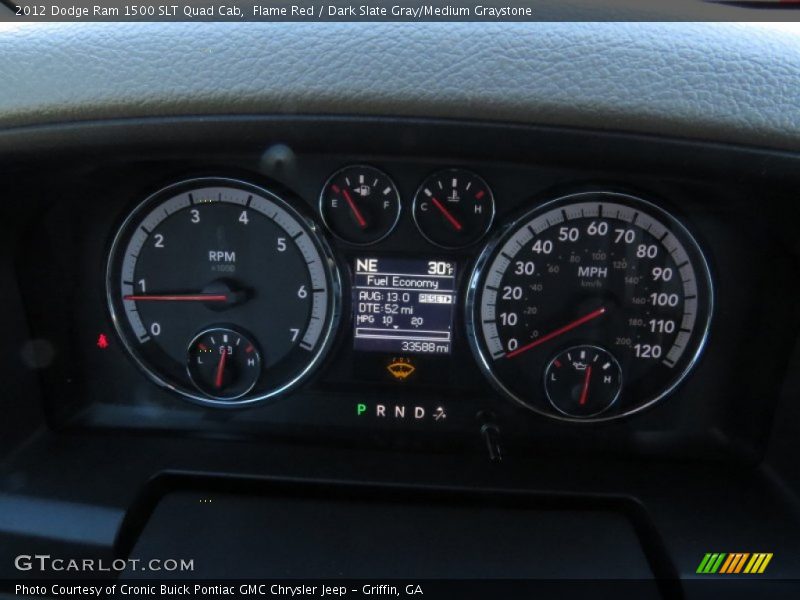 Flame Red / Dark Slate Gray/Medium Graystone 2012 Dodge Ram 1500 SLT Quad Cab