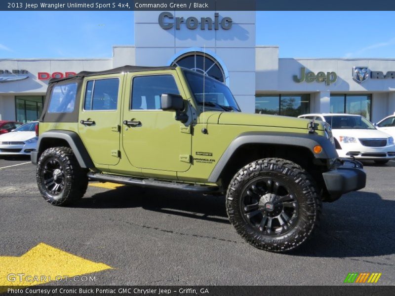 Commando Green / Black 2013 Jeep Wrangler Unlimited Sport S 4x4