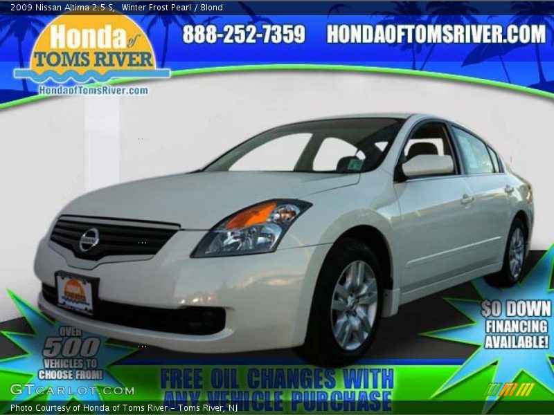 Winter Frost Pearl / Blond 2009 Nissan Altima 2.5 S