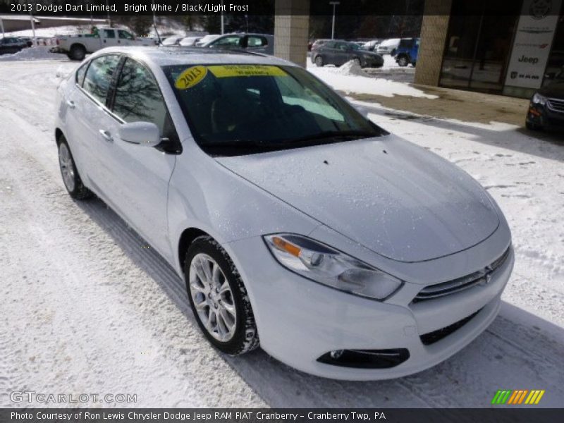 Bright White / Black/Light Frost 2013 Dodge Dart Limited