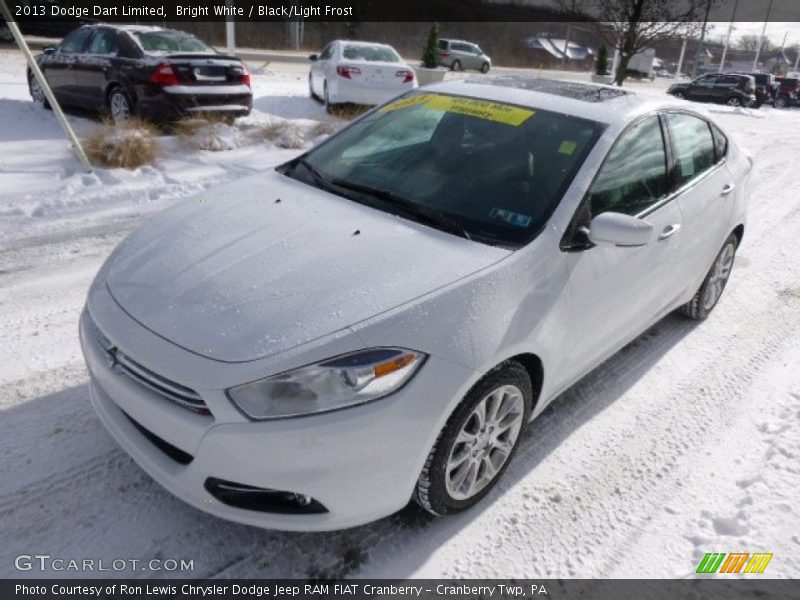 Bright White / Black/Light Frost 2013 Dodge Dart Limited