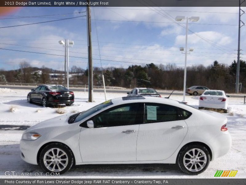 Bright White / Black/Light Frost 2013 Dodge Dart Limited
