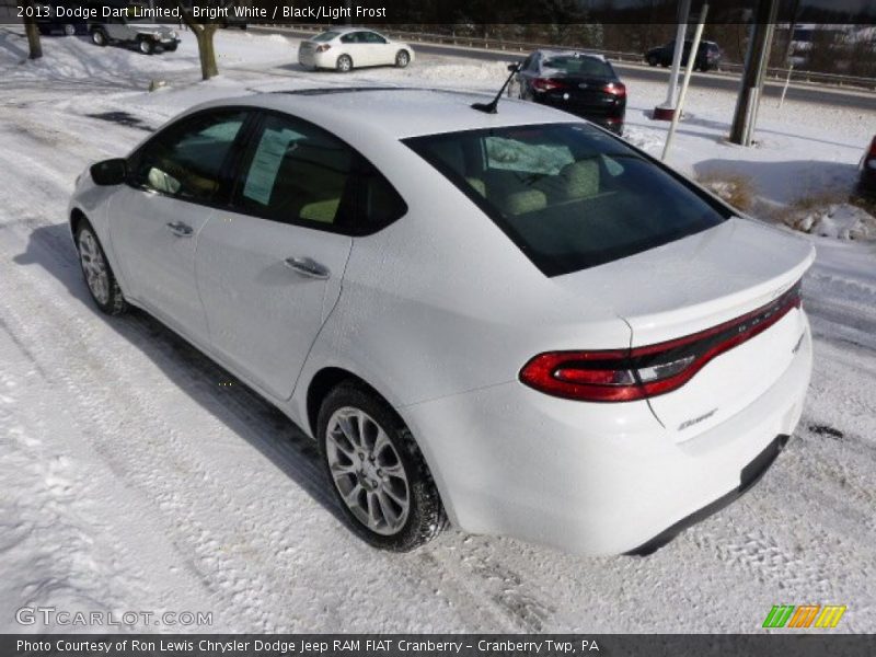Bright White / Black/Light Frost 2013 Dodge Dart Limited