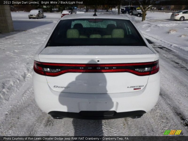 Bright White / Black/Light Frost 2013 Dodge Dart Limited