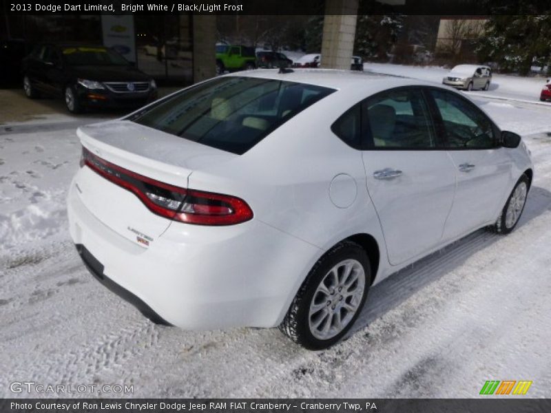 Bright White / Black/Light Frost 2013 Dodge Dart Limited
