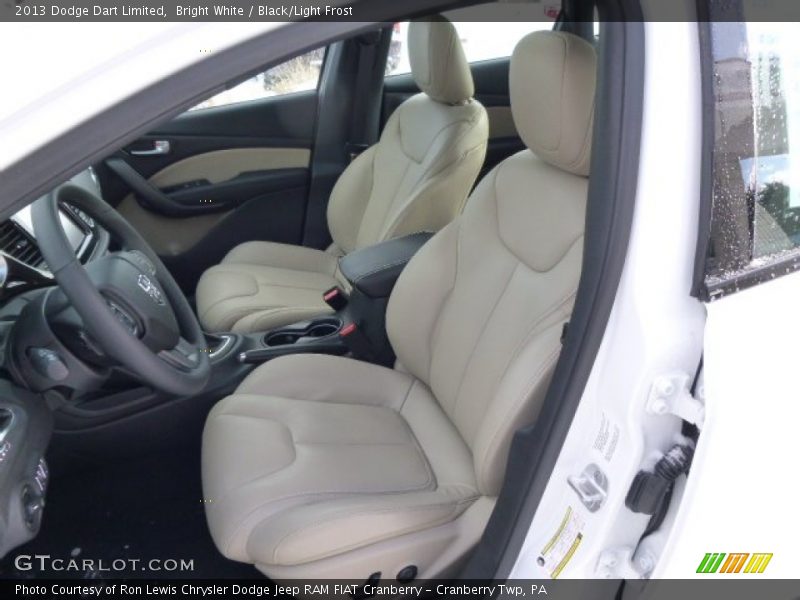Bright White / Black/Light Frost 2013 Dodge Dart Limited