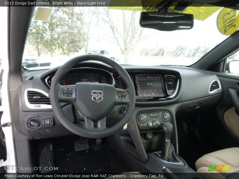 Bright White / Black/Light Frost 2013 Dodge Dart Limited
