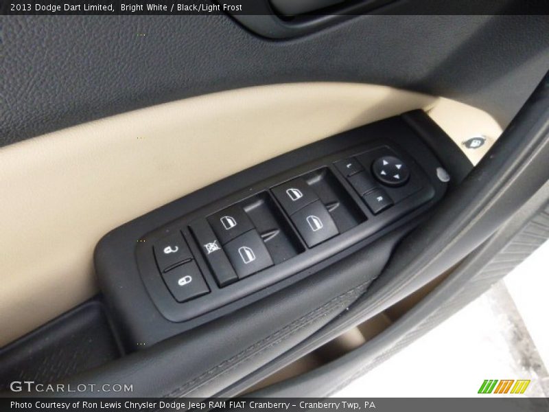 Bright White / Black/Light Frost 2013 Dodge Dart Limited