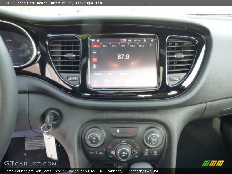 Bright White / Black/Light Frost 2013 Dodge Dart Limited