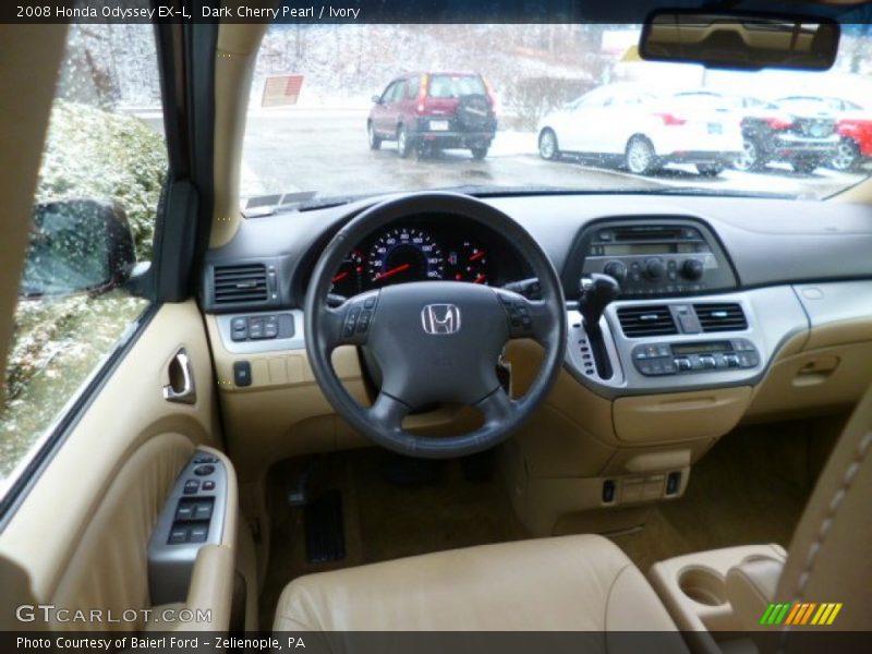 Dark Cherry Pearl / Ivory 2008 Honda Odyssey EX-L