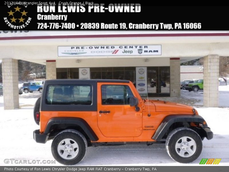 Crush Orange / Black 2012 Jeep Wrangler Sport 4x4