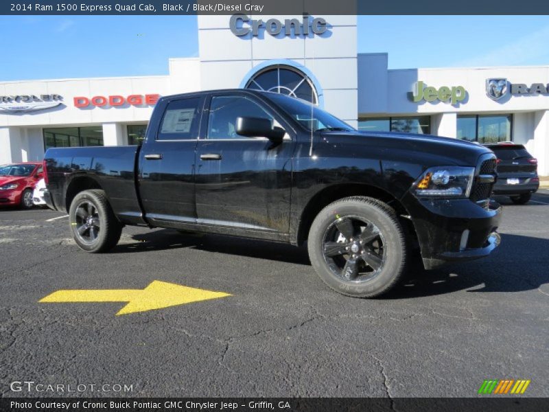 Black / Black/Diesel Gray 2014 Ram 1500 Express Quad Cab