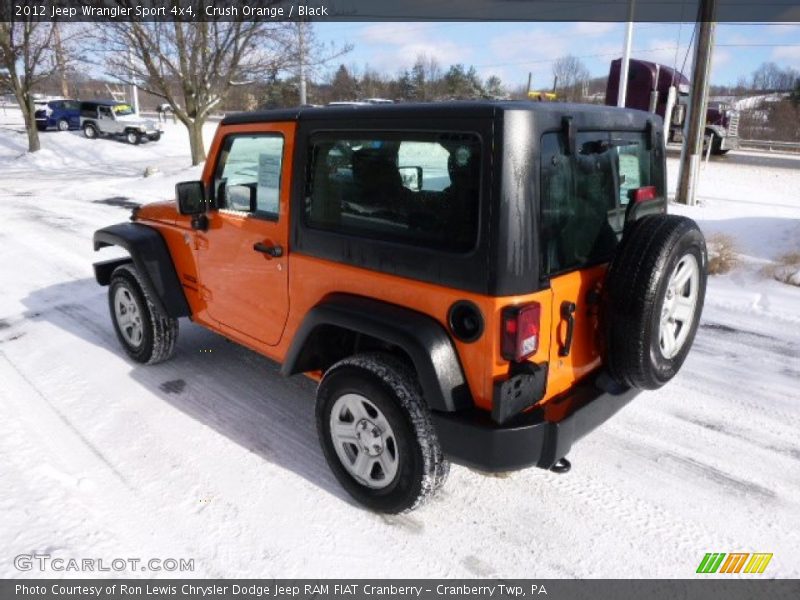 Crush Orange / Black 2012 Jeep Wrangler Sport 4x4