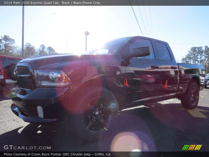 Black / Black/Diesel Gray 2014 Ram 1500 Express Quad Cab