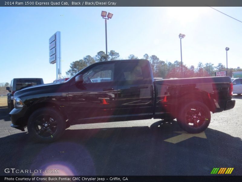Black / Black/Diesel Gray 2014 Ram 1500 Express Quad Cab