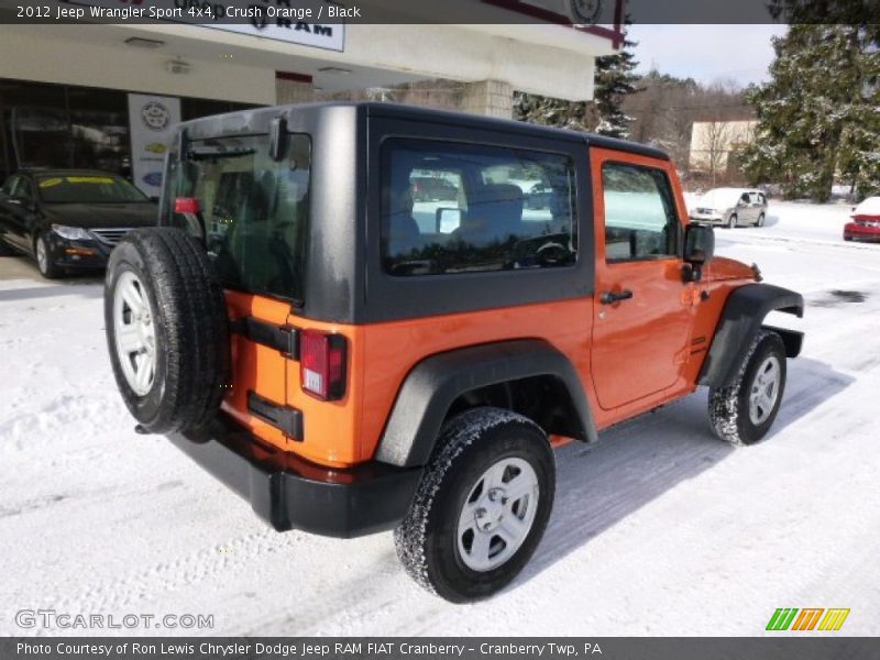 Crush Orange / Black 2012 Jeep Wrangler Sport 4x4