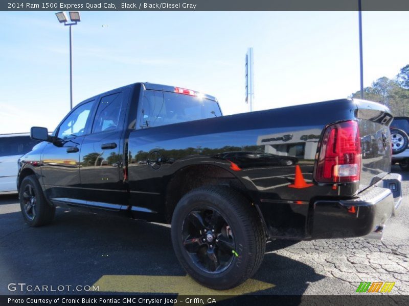 Black / Black/Diesel Gray 2014 Ram 1500 Express Quad Cab