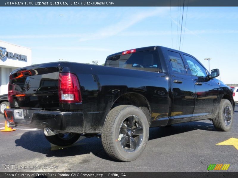 Black / Black/Diesel Gray 2014 Ram 1500 Express Quad Cab