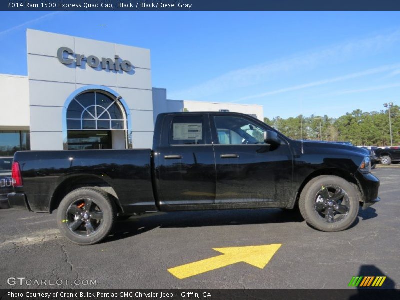 Black / Black/Diesel Gray 2014 Ram 1500 Express Quad Cab