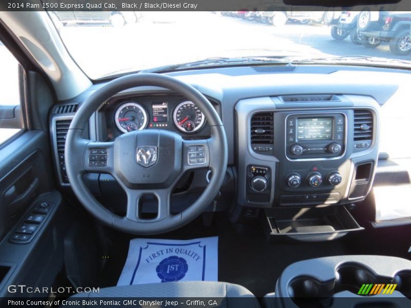 Black / Black/Diesel Gray 2014 Ram 1500 Express Quad Cab