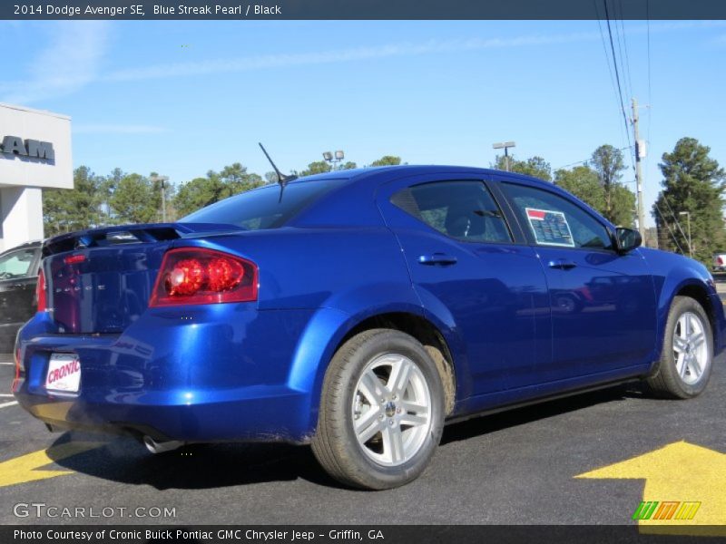 Blue Streak Pearl / Black 2014 Dodge Avenger SE