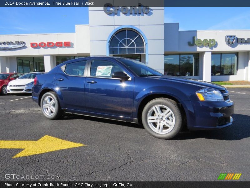 True Blue Pearl / Black 2014 Dodge Avenger SE