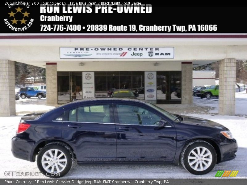 True Blue Pearl / Black/Light Frost Beige 2013 Chrysler 200 Touring Sedan