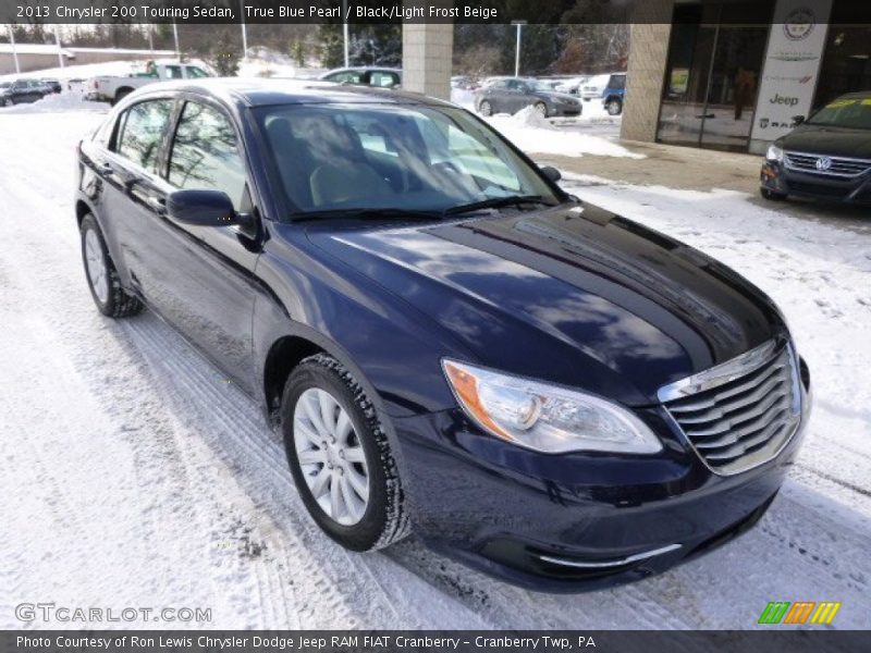 True Blue Pearl / Black/Light Frost Beige 2013 Chrysler 200 Touring Sedan