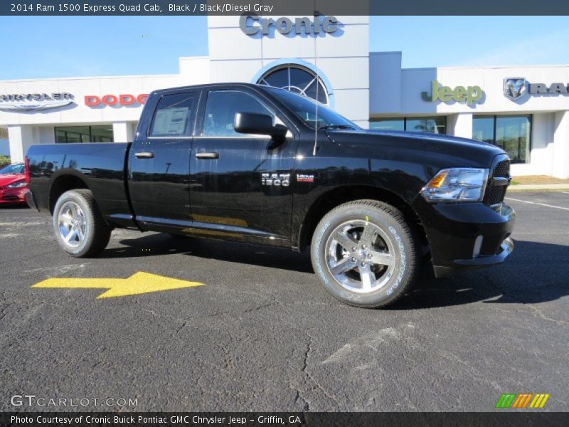 Black / Black/Diesel Gray 2014 Ram 1500 Express Quad Cab