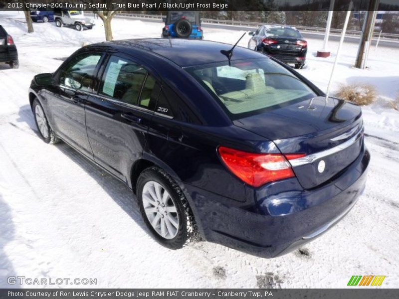 True Blue Pearl / Black/Light Frost Beige 2013 Chrysler 200 Touring Sedan