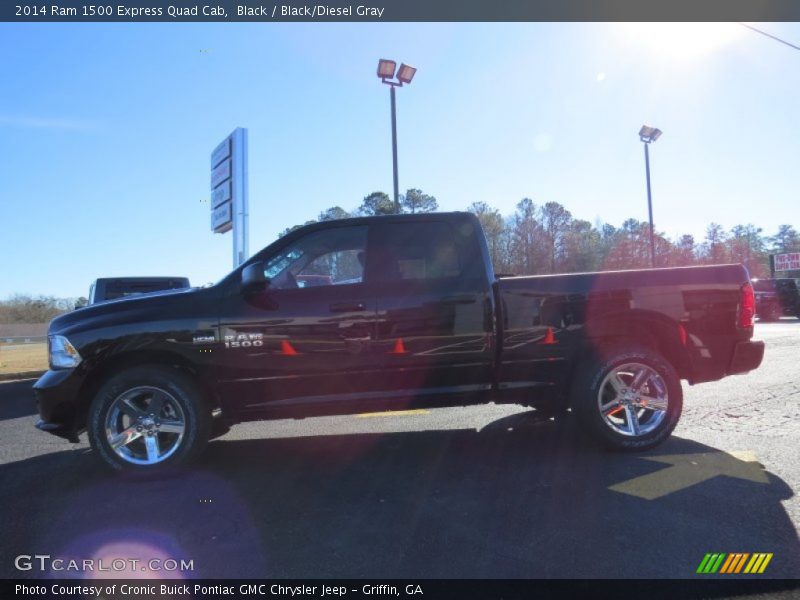 Black / Black/Diesel Gray 2014 Ram 1500 Express Quad Cab