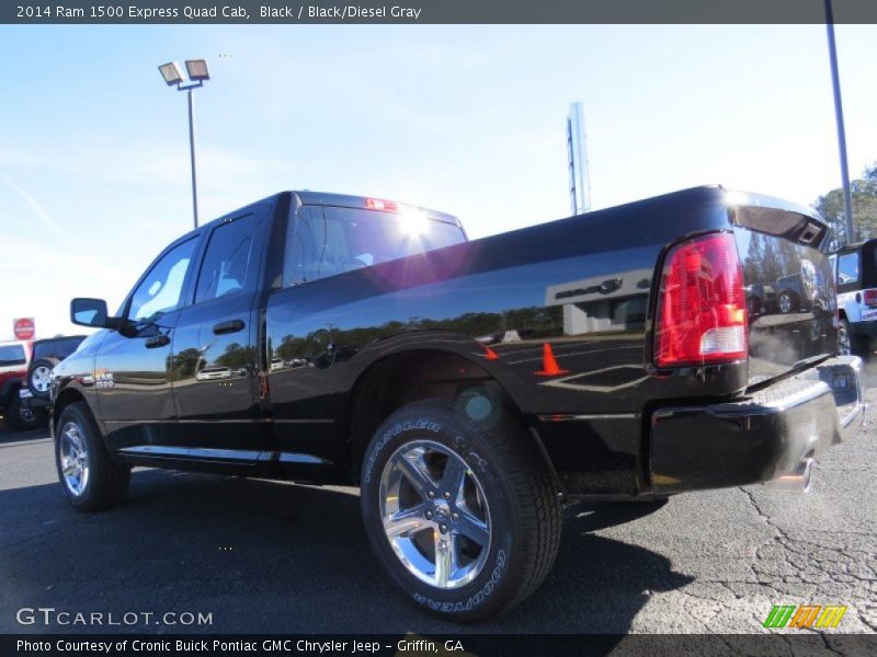 Black / Black/Diesel Gray 2014 Ram 1500 Express Quad Cab