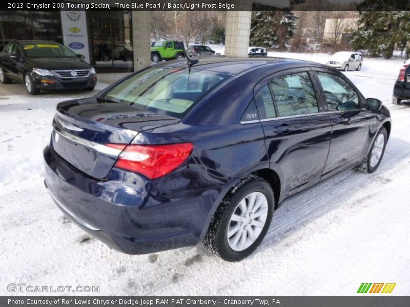 True Blue Pearl / Black/Light Frost Beige 2013 Chrysler 200 Touring Sedan