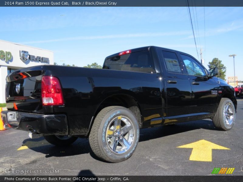 Black / Black/Diesel Gray 2014 Ram 1500 Express Quad Cab