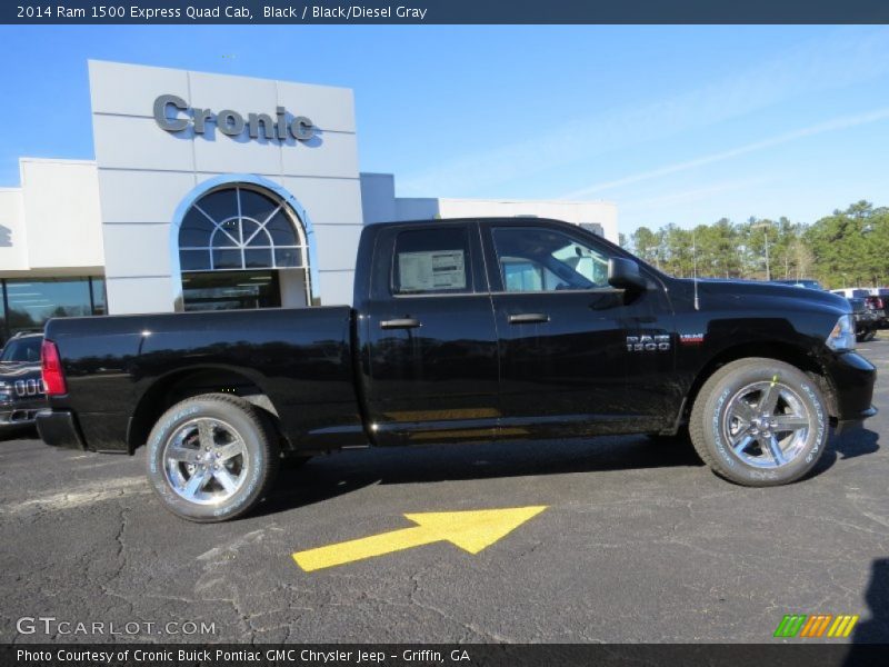 Black / Black/Diesel Gray 2014 Ram 1500 Express Quad Cab