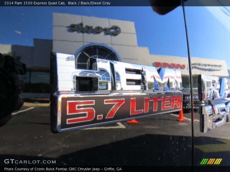 Black / Black/Diesel Gray 2014 Ram 1500 Express Quad Cab