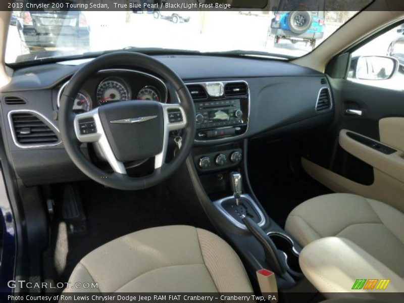 True Blue Pearl / Black/Light Frost Beige 2013 Chrysler 200 Touring Sedan