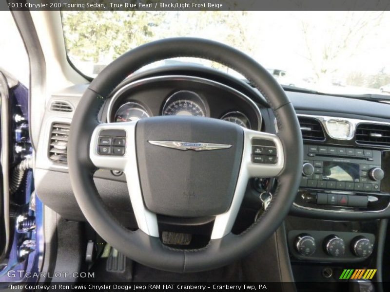 True Blue Pearl / Black/Light Frost Beige 2013 Chrysler 200 Touring Sedan