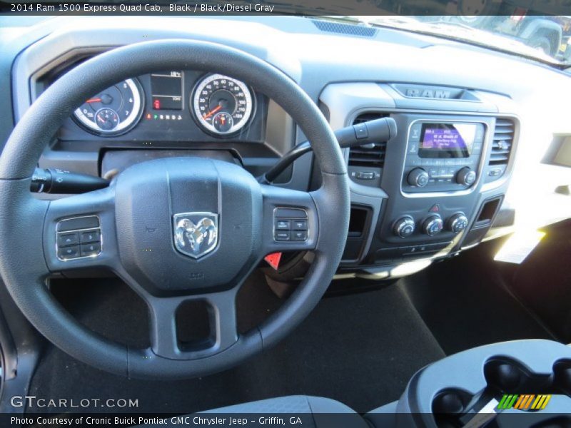 Black / Black/Diesel Gray 2014 Ram 1500 Express Quad Cab