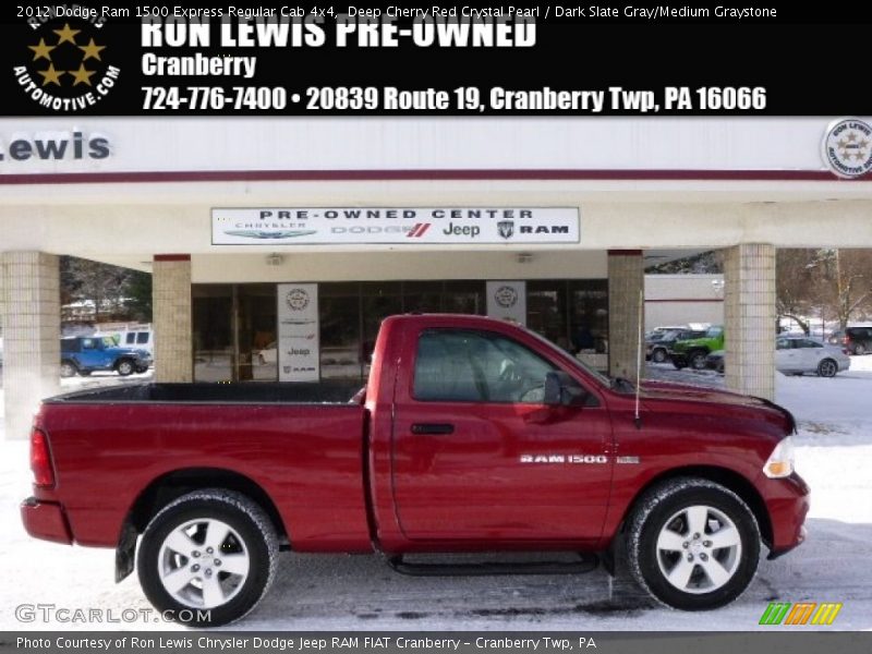 Deep Cherry Red Crystal Pearl / Dark Slate Gray/Medium Graystone 2012 Dodge Ram 1500 Express Regular Cab 4x4