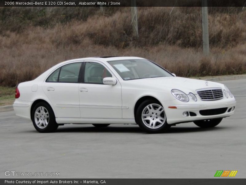 Alabaster White / Stone 2006 Mercedes-Benz E 320 CDI Sedan