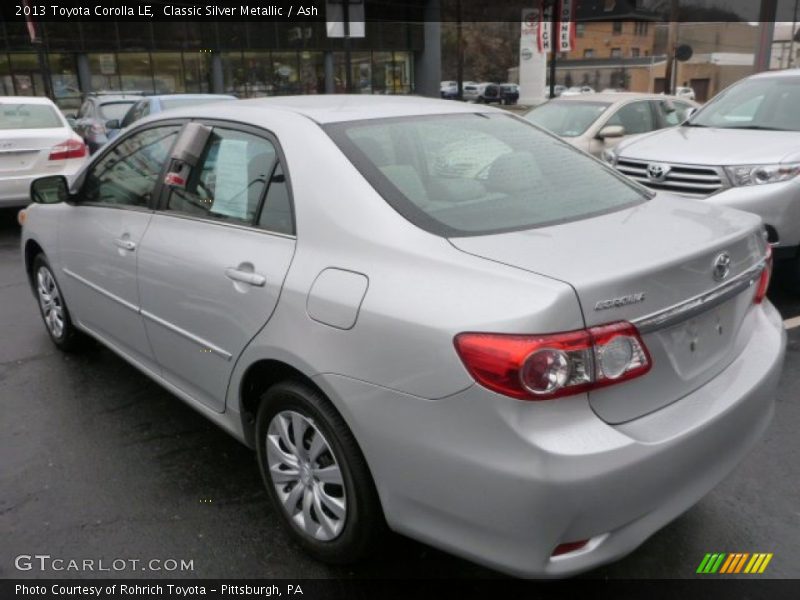 Classic Silver Metallic / Ash 2013 Toyota Corolla LE