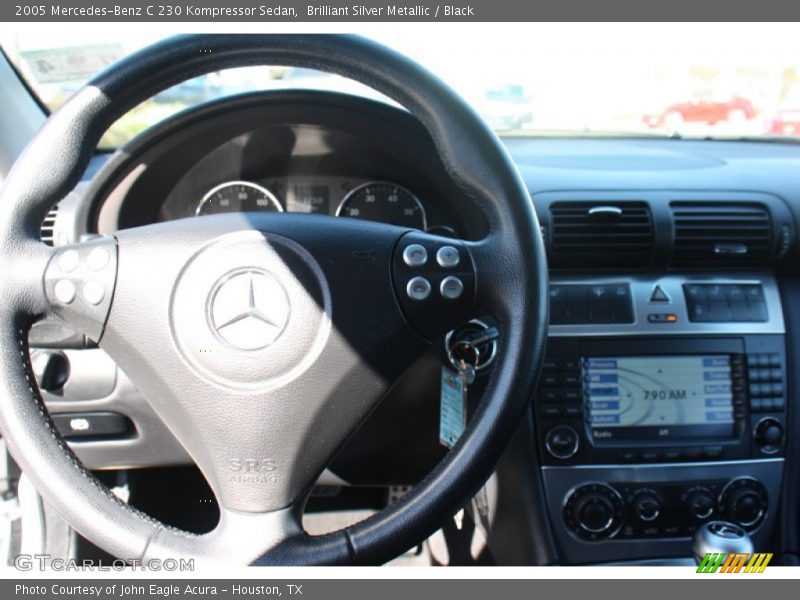 Brilliant Silver Metallic / Black 2005 Mercedes-Benz C 230 Kompressor Sedan