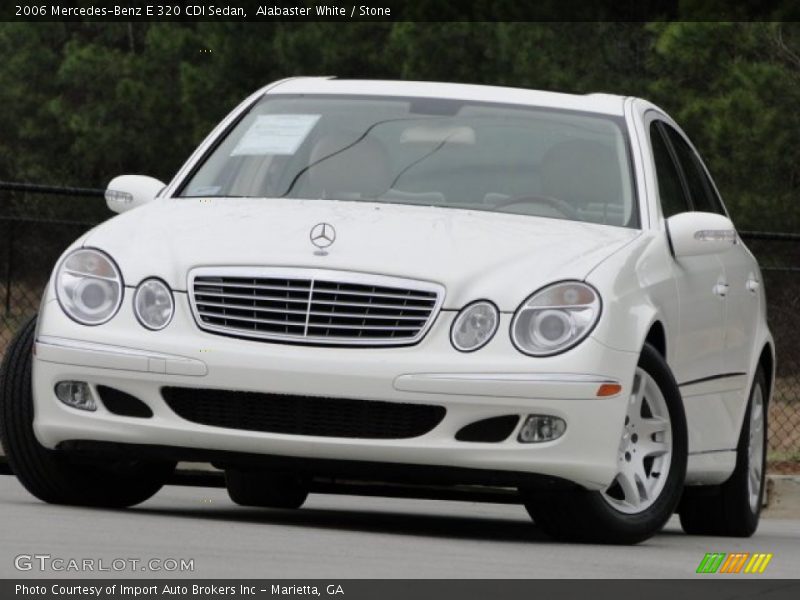 Alabaster White / Stone 2006 Mercedes-Benz E 320 CDI Sedan