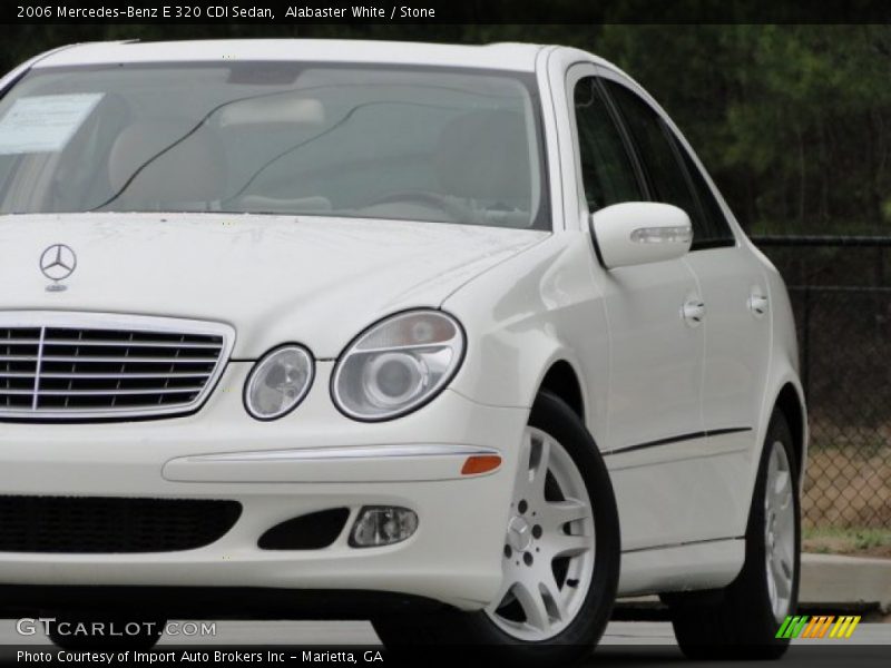 Alabaster White / Stone 2006 Mercedes-Benz E 320 CDI Sedan