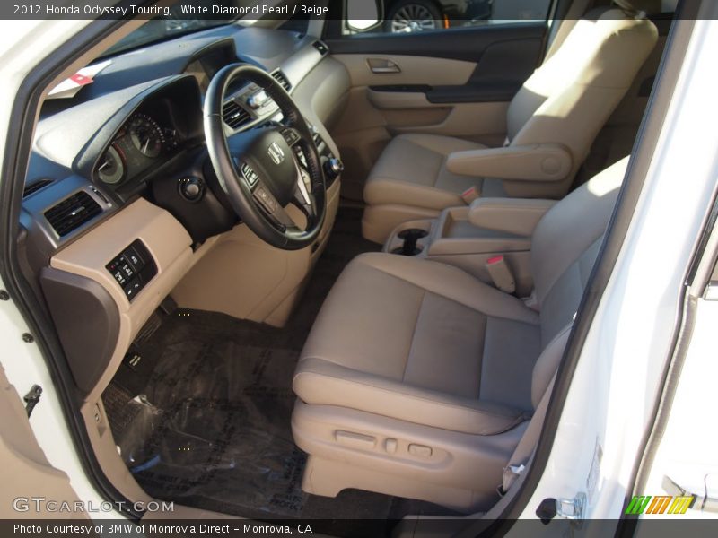 White Diamond Pearl / Beige 2012 Honda Odyssey Touring