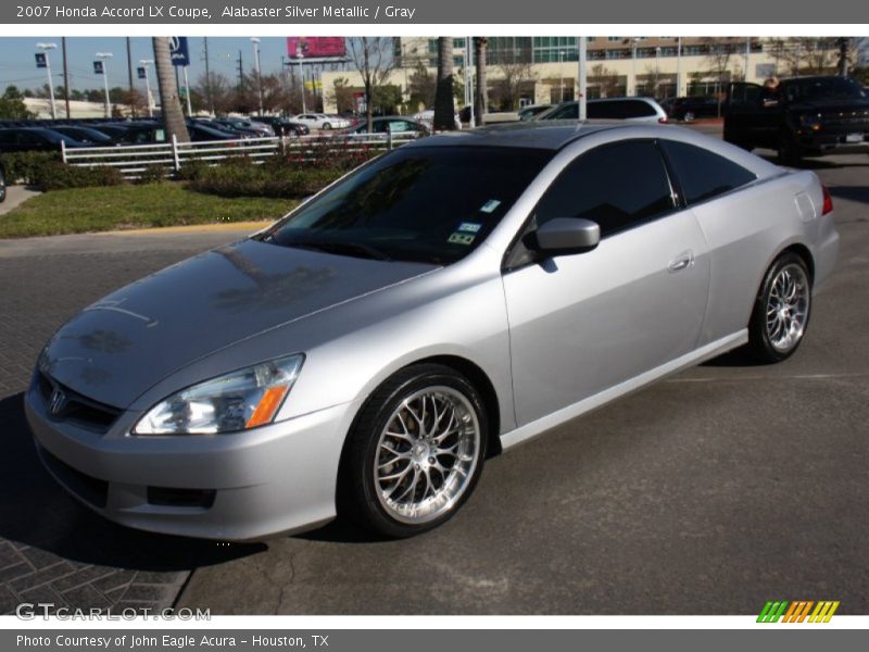 Alabaster Silver Metallic / Gray 2007 Honda Accord LX Coupe