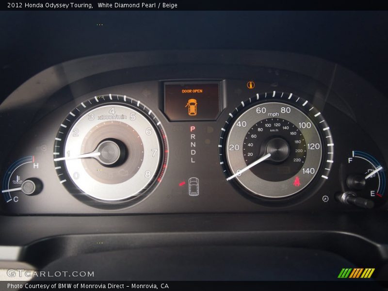 White Diamond Pearl / Beige 2012 Honda Odyssey Touring