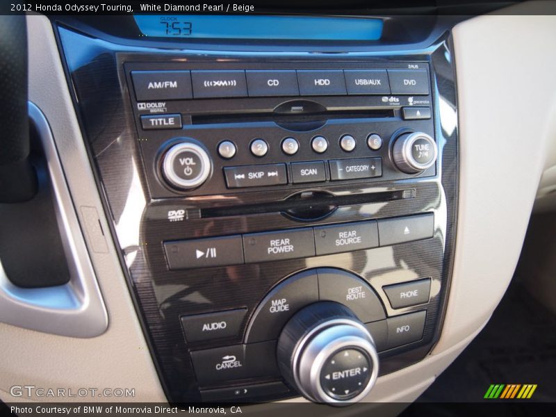 White Diamond Pearl / Beige 2012 Honda Odyssey Touring