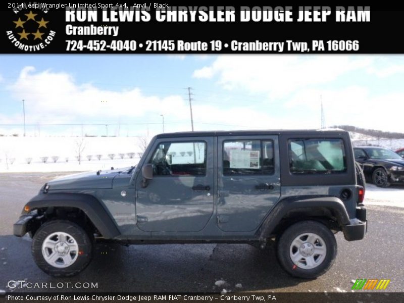 Anvil / Black 2014 Jeep Wrangler Unlimited Sport 4x4
